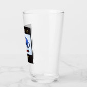 Verre de pinte de bar bleu (Gauche)