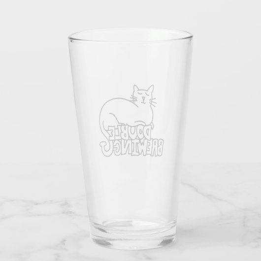 Verre de pinte de chat d'ensemble de brassage de (Dos)