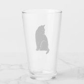 Verre de pinte de chat noir (Dos)