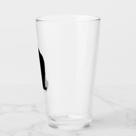 Verre de pinte de chat noir (Gauche)