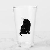 Verre de pinte de chat noir (Devant)