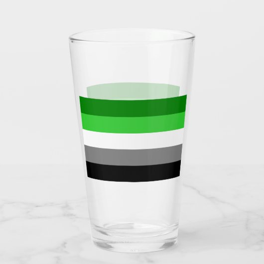 Verre de pinte de drapeau d'Aromantic (Dos)