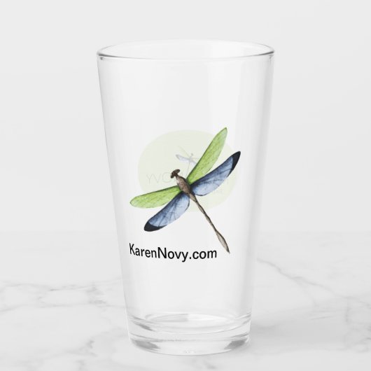 Verre de pinte de libellule de KN (Devant)