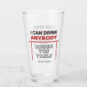 Verre de pinte de nom personnalisé drôle (Devant)