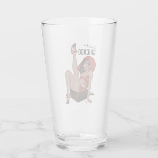 Verre de pinte de voyage de Chicago (Dos)