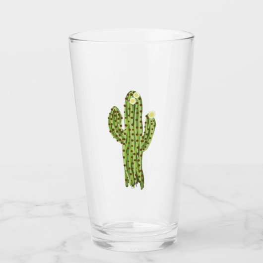 Verre de pinte en fleurs au Saguaro (Devant)