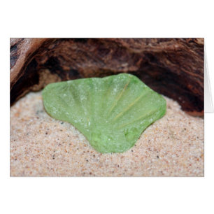 Verre de plage verte