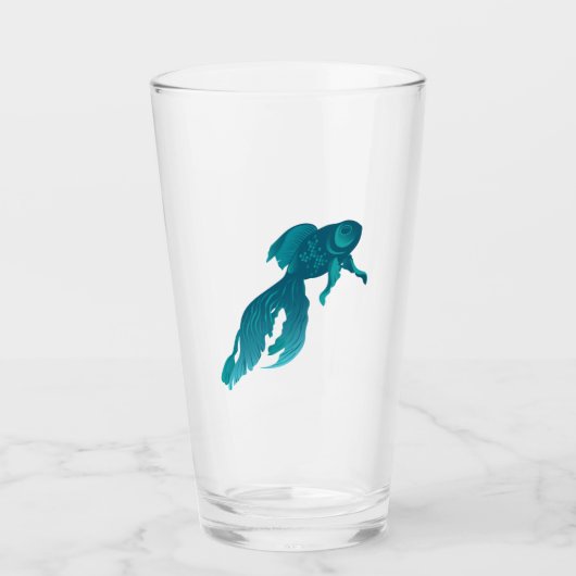 Verre de poisson bleu (Devant)