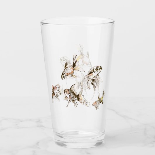 Verre de poisson d'or - Peinture (Devant)