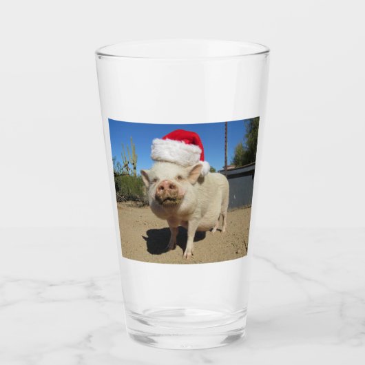 Verre de porc père Noël (Devant)