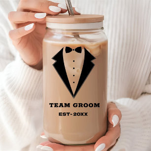 Verre de proposition des Groomsmen, salle d'équipe