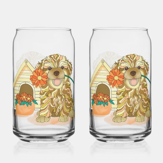 Verre de soda Pup à fleurs (Recto)