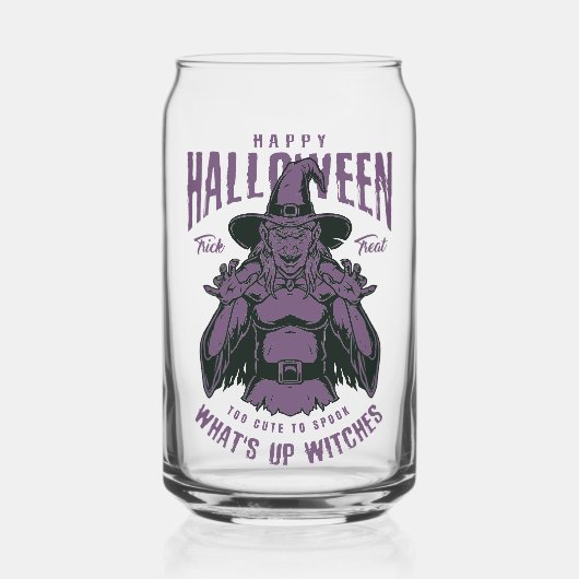 Verre de sorcière d'Halloween - Éffrayant violet (Recto)