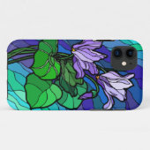 Verre de taches violet fleur iPhone 5 Coque (Dos (Horizontal))