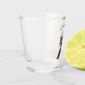 Verre de tir amusant Bonne autruche - Votre texte (Gauche)