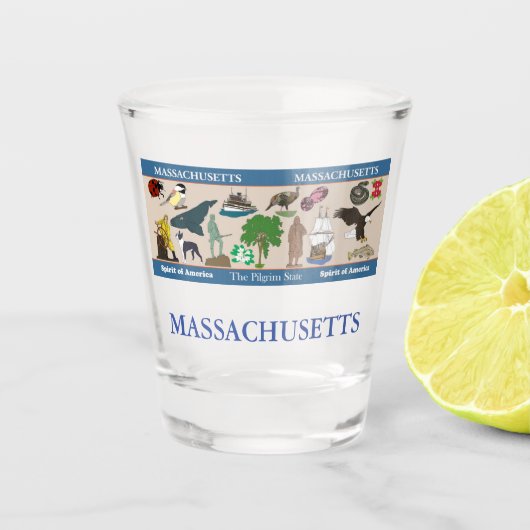 Verre de tir commémoratif du Massachusetts (Devant)