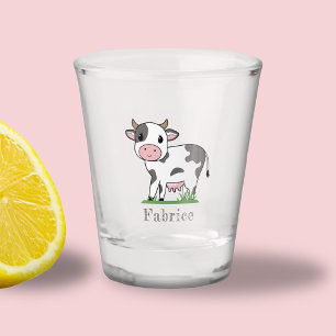 Verre de tir de la vache mignonne