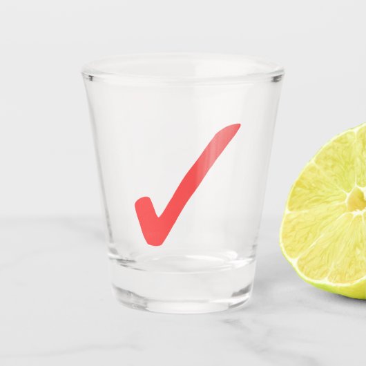 Verre de tir de marque rouge - Gras & Graphisme (Devant)