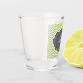 Verre de tir personnalisé Chevron vert (Gauche)