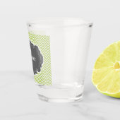 Verre de tir personnalisé Chevron vert (Droite)