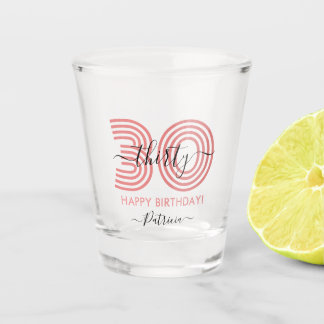 Verre de tir rose 30e anniversaire