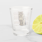 Verre de tir - tablette en argent noir Maine Coon (Dos)