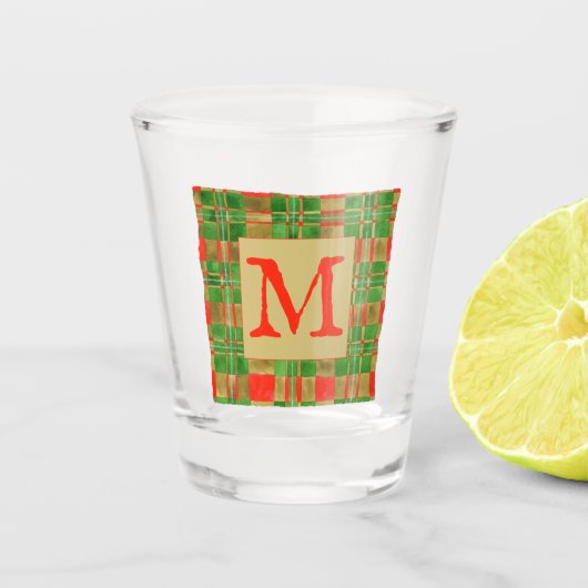 Verre de tir TARTAN GREGOR MAC + initial (Devant)
