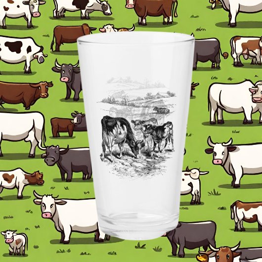 Verre de vache country vintage
