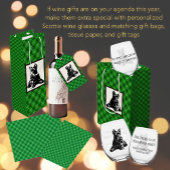 Verre de vin de vacances Scotty Dog customisé