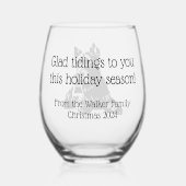 Verre de vin de vacances Scotty Dog customisé (Verso)