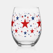 Verre de vin des étoiles patriotiques (Verso)
