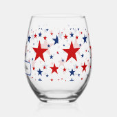 Verre de vin des étoiles patriotiques (Gauche)