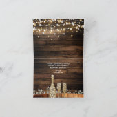 Verre de vin en tonneau rustique Carte de remercie (Intérieur)