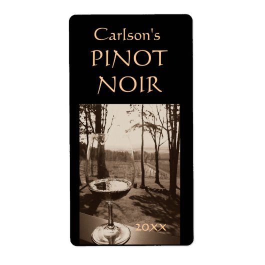 Verre de vin Étiquettes de vin faits maison (Devant)