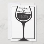 Verre de vin Faire-part de mariage (Devant)