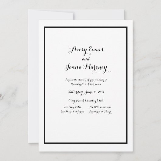 Verre de vin Faire-part de mariage (Dos)