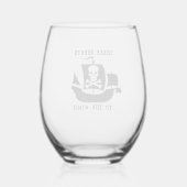 Verre de vin pirate Trois feuilles au vent (Verso)