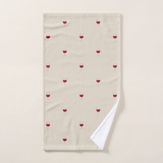 Verre de vin rouge (Serviette à main)