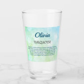 Verre Décembre Birthstone Turquoise design (Devant)