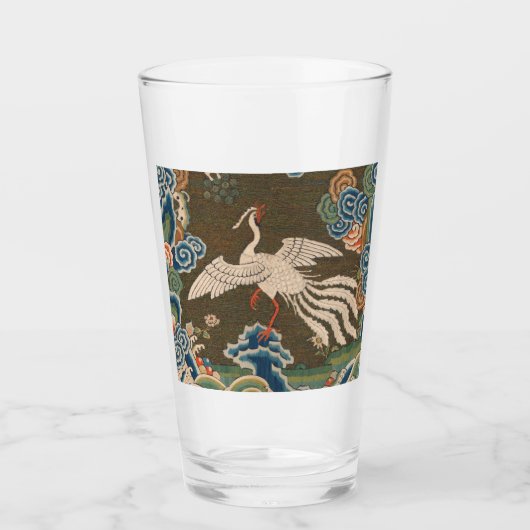 Verre Décor d'antiquité chinois d'oiseaux (Devant)