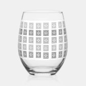 Verre décoratif noir et blanc (Gauche)