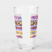 Verre décoration traditionnelle roumaine (Gauche)