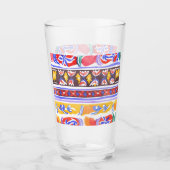 Verre décoration traditionnelle roumaine (Devant)