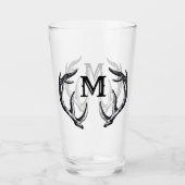 Verre Deer Buck Monogram Man Cave Lodge Cabine (Devant)