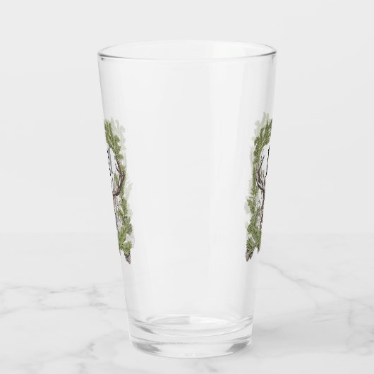 Verre Deer Buck Pine Garland Monogram Man Cave Lodge (Gauche)