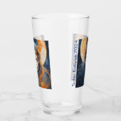 Verre Déesse Solaire Eclipse 2024 Memento Personnalisé (Gauche)