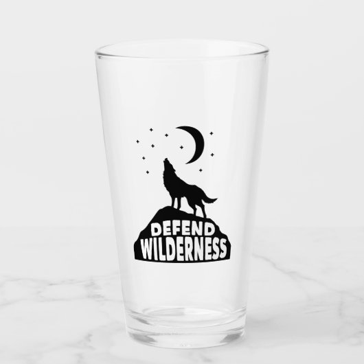 Verre Défendre la lune de loup sauvage (Devant)