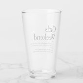 Verre Définition de week-end entre filles Personnalisé (Dos)