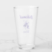 Verre Demoiselle d'honneur florale bleue (Dos)