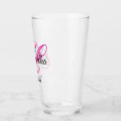 Verre Demoiselle d'honneur monogramme fantaisie noir et (Gauche)